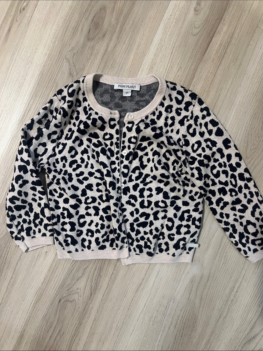 Posh Peanut Leopard Print Cardigan